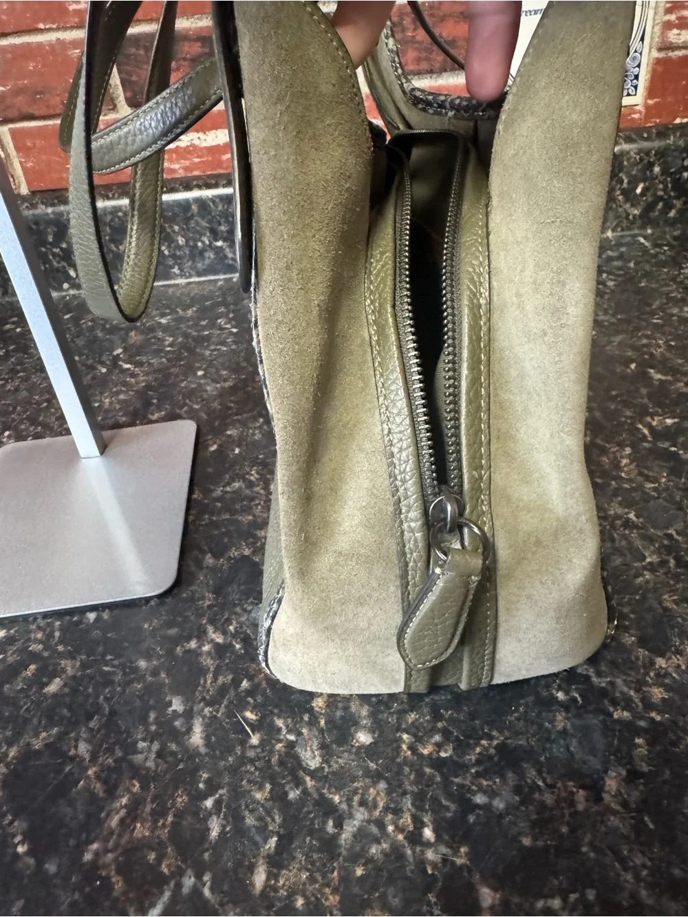 Coach Lori Shoulder Bag with Snakeskin Detail (Style C5266)